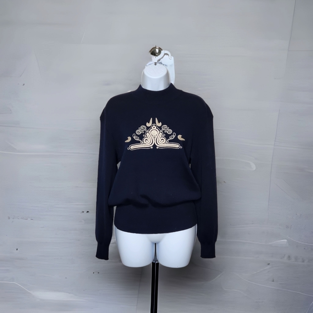 Bogner embroidered wool blend sweater - Picture 2 of 7